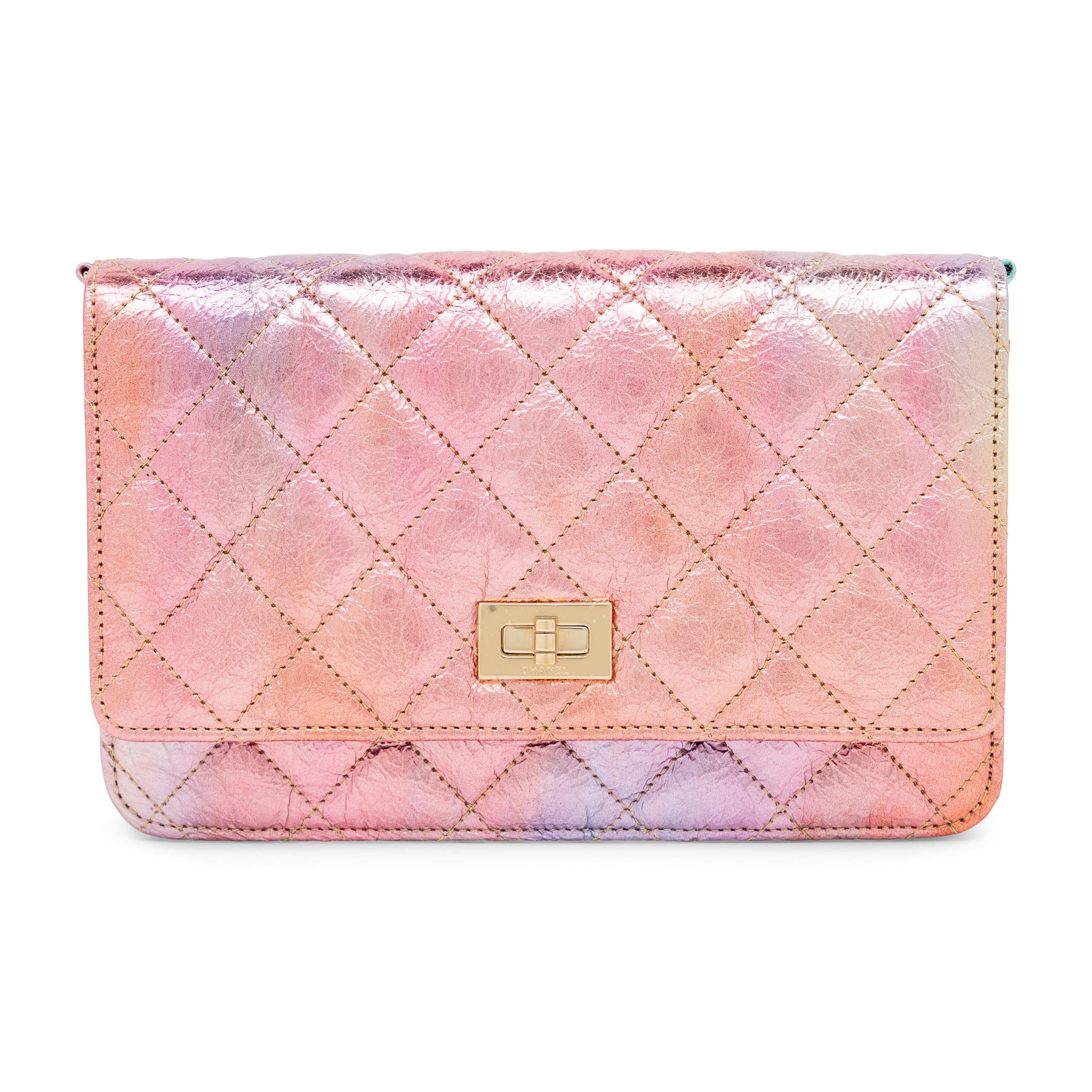 Chanel, Metallic Multicolor 2.55 Wallet-On-Chain