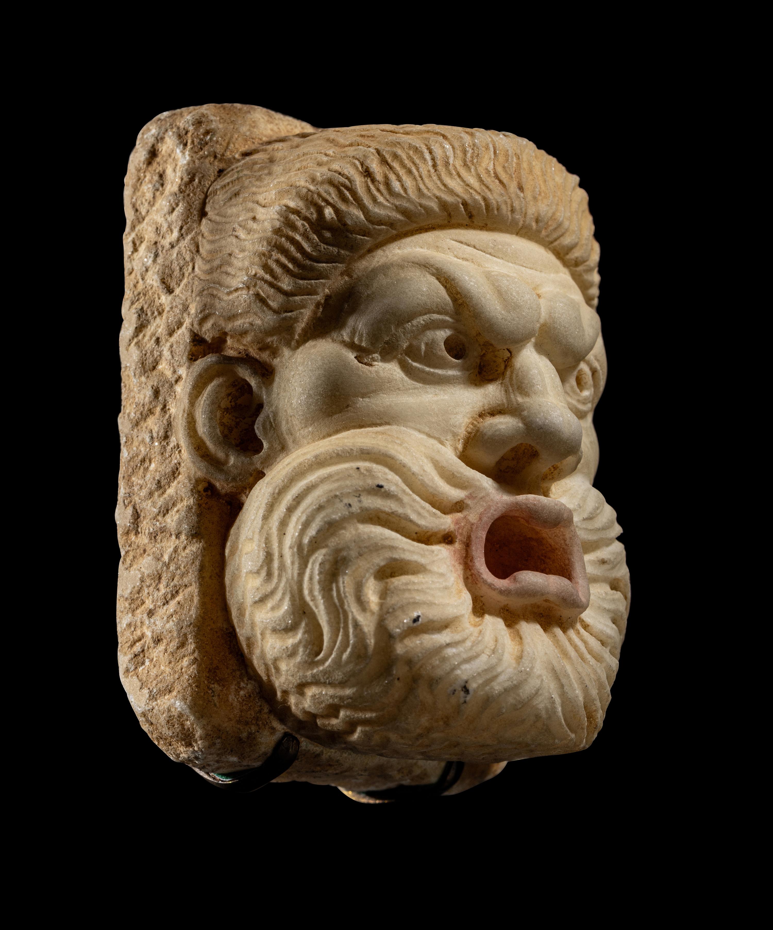 A Roman Style Marble Theater Mask