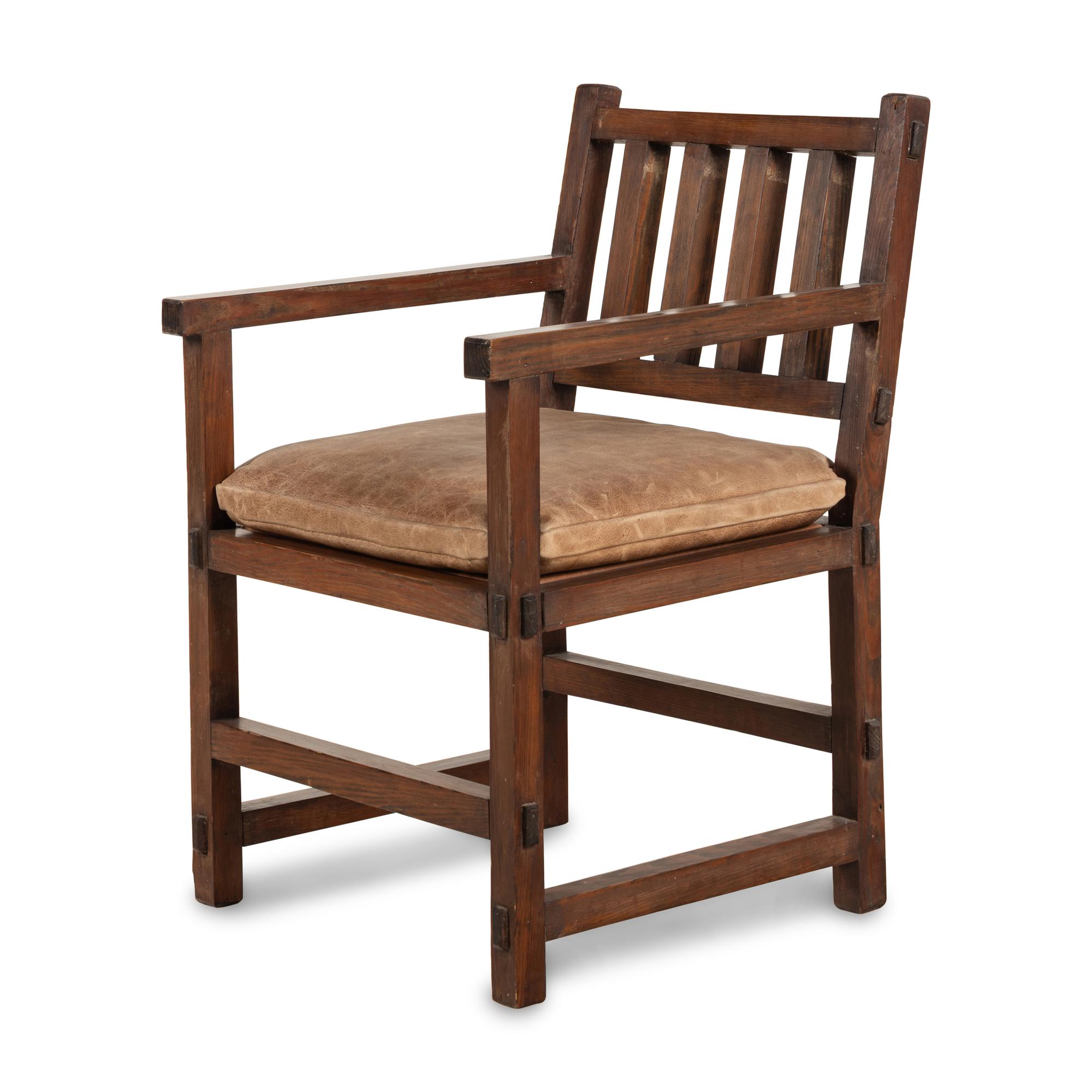 An Arts and Crafts Oak Armchair