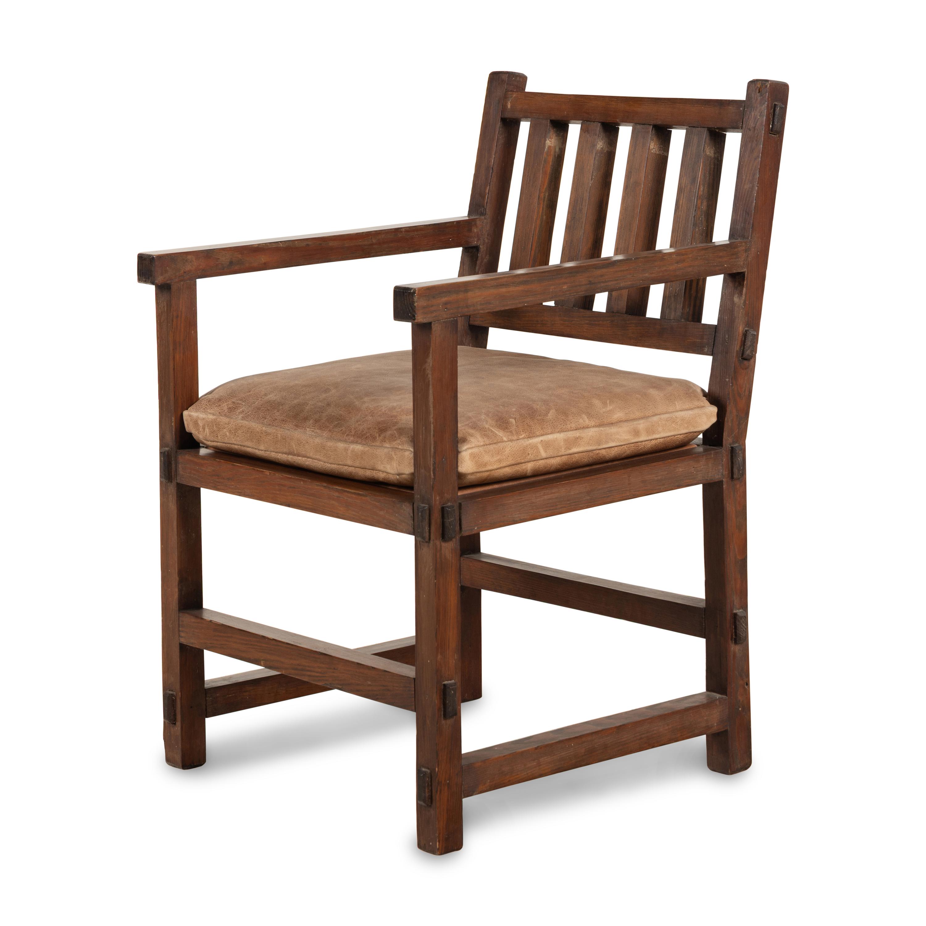 An Arts and Crafts Oak Armchair