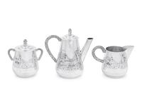 A Peruvian Silver Four-Piece Coffee Service