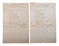 [CIVIL WAR]. Documents associated with Louisiana militia and Confederate Crescent regiments, plus.