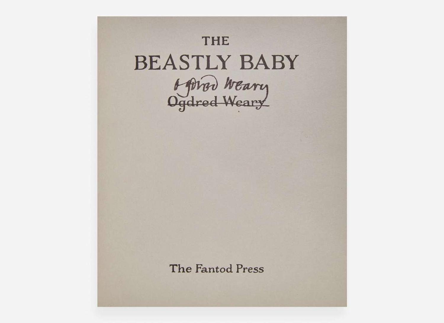 [Children's & Illustrated] Gorey, Edward: The Beastly Baby