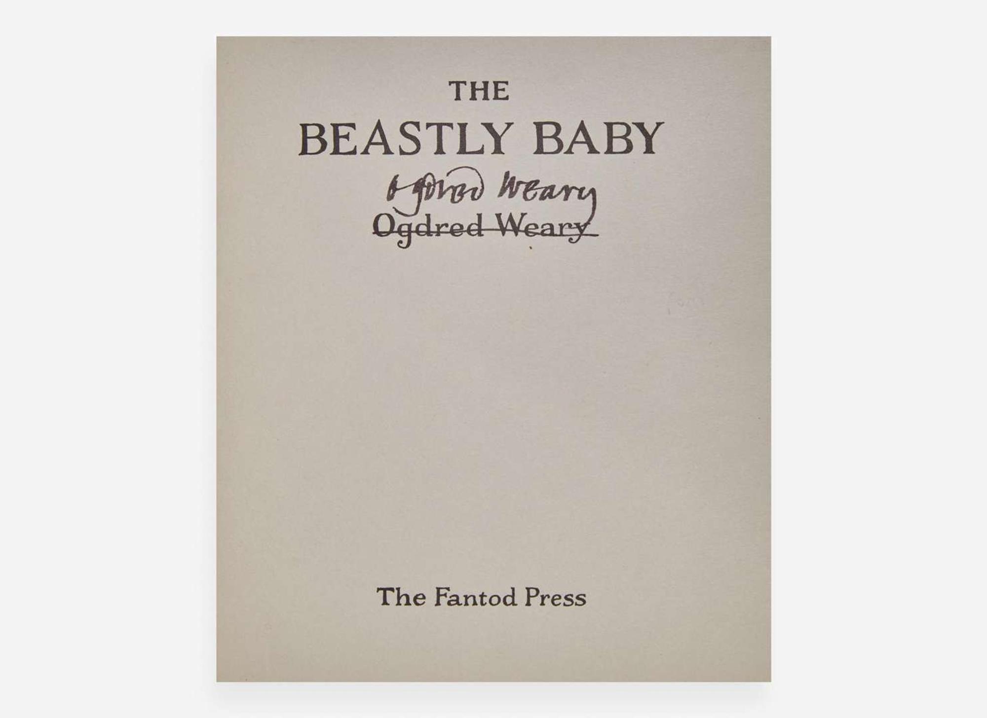 [Children's & Illustrated] Gorey, Edward: The Beastly Baby