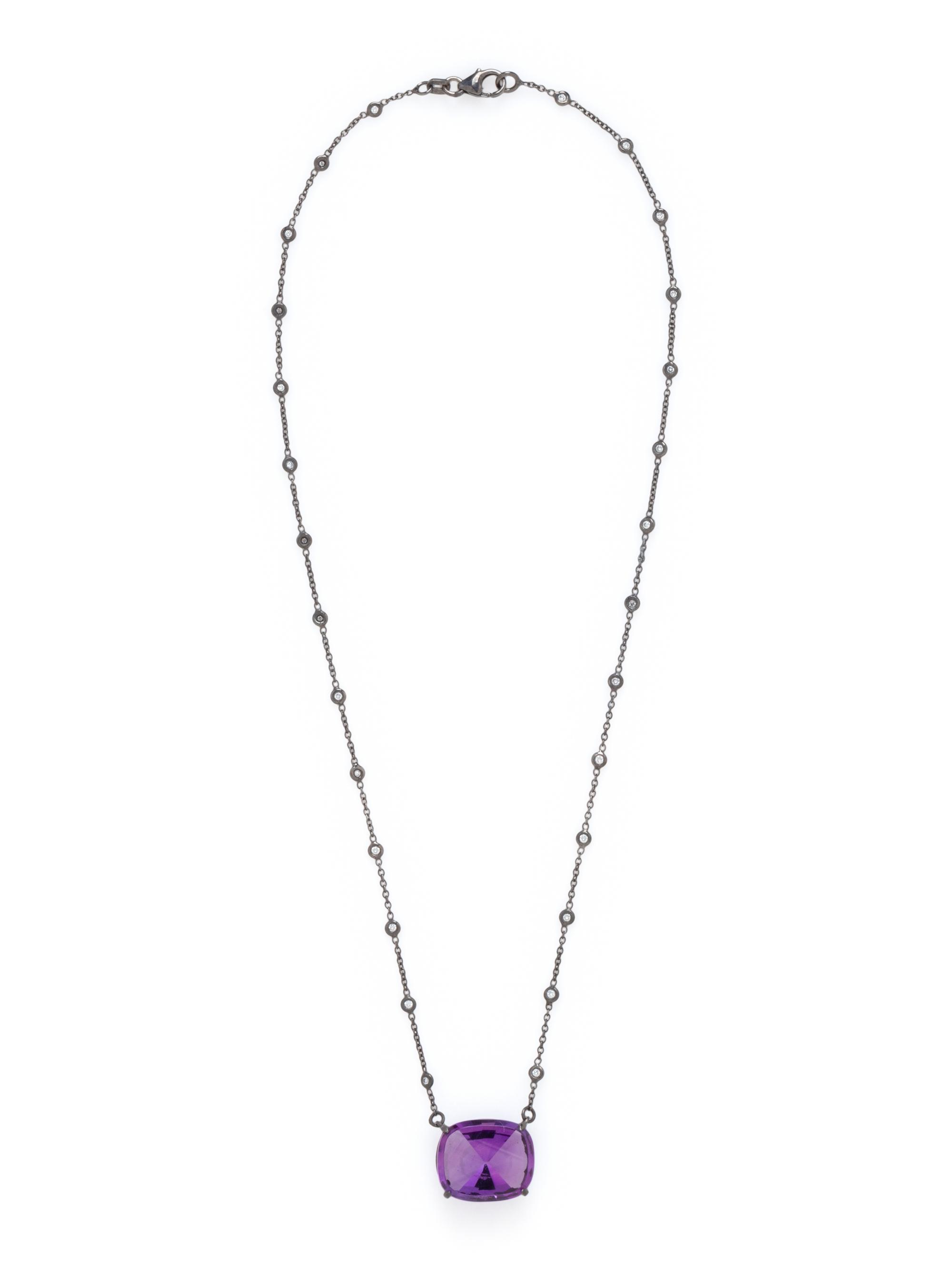 AMETHYST AND DIAMOND NECKLACE