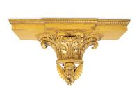 A Large Swedish Giltwood Bracket with Neptune