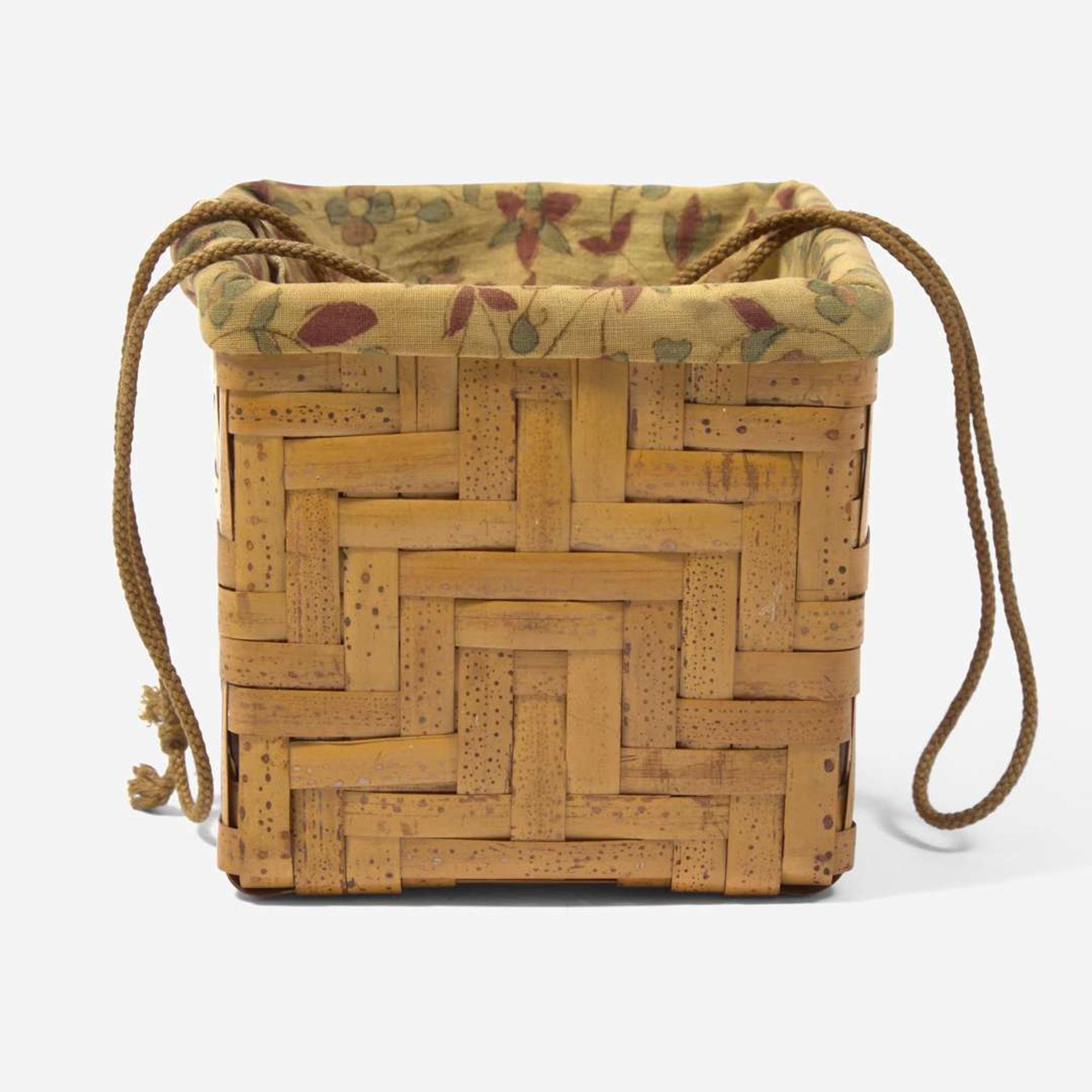 Ed Rossbach (American, 1914-2002) Bamboo Box-Form Basket, USA, circa 1960s