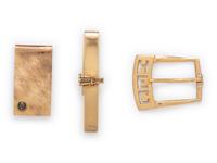 COLLECTION OF YELLOW GOLD ACCESSORIES