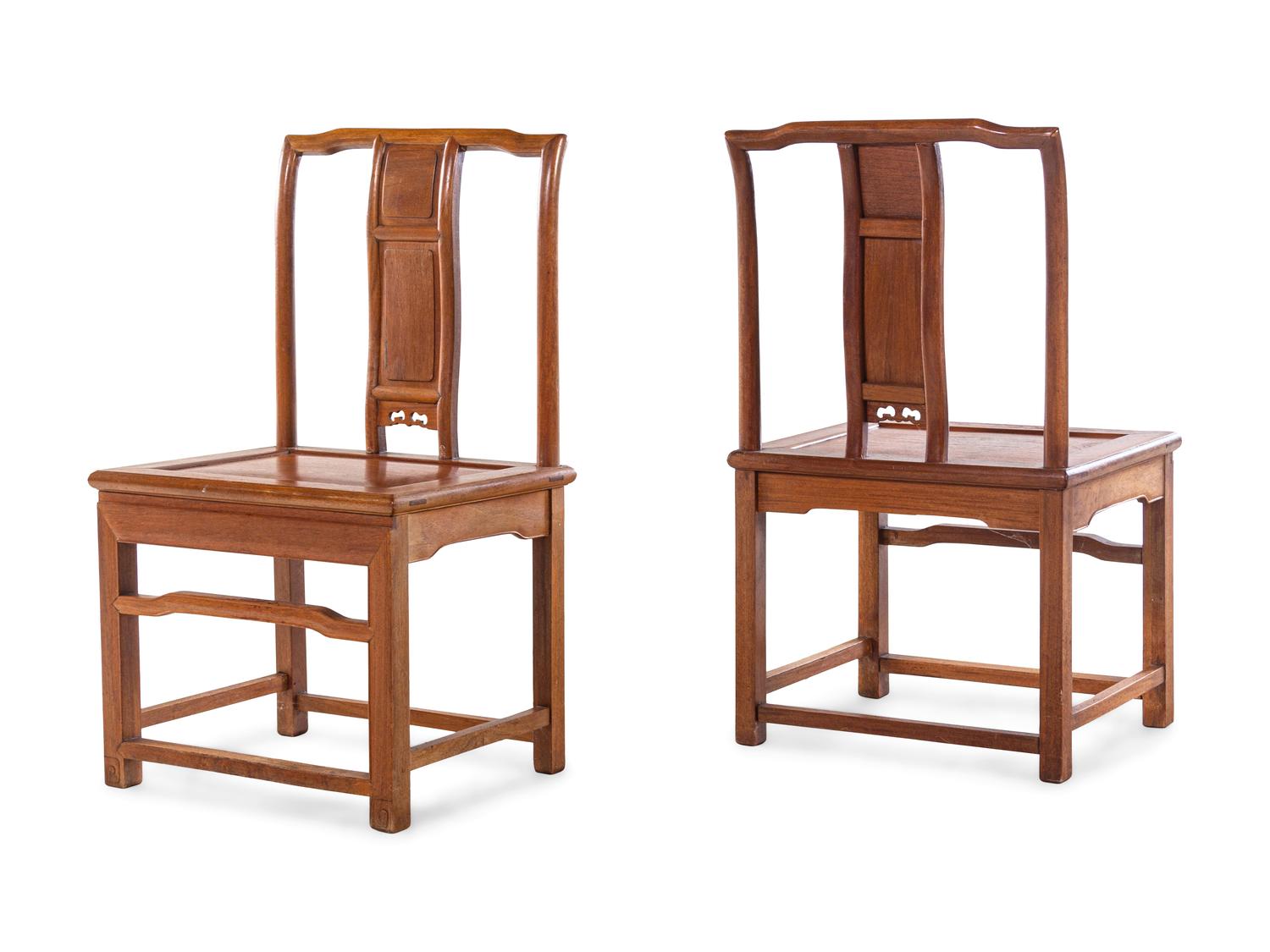 A Pair of Chinese Teak Chairs