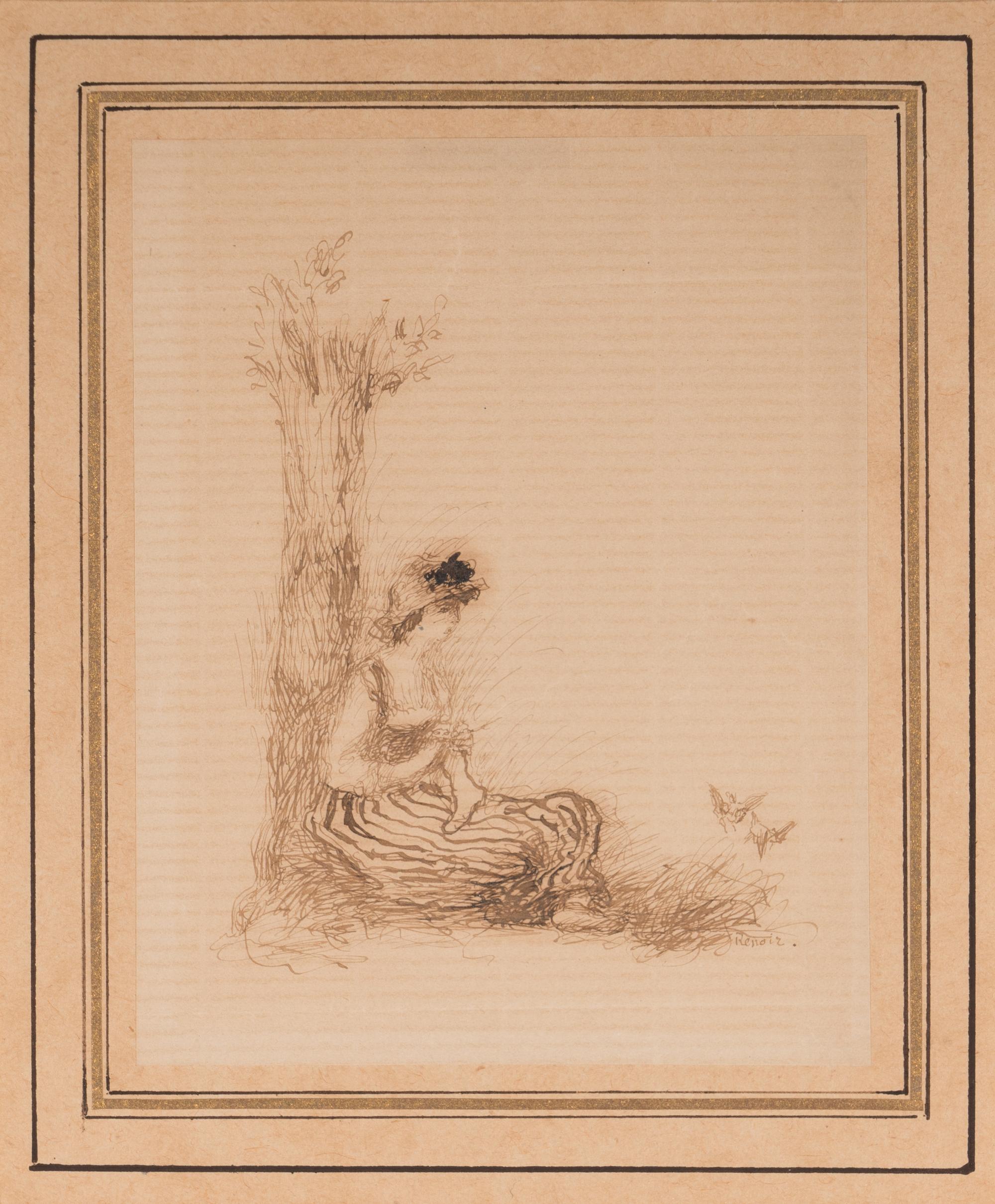 Jeune Fille Tricotant (Drawing for the Letter 'L'), 1879