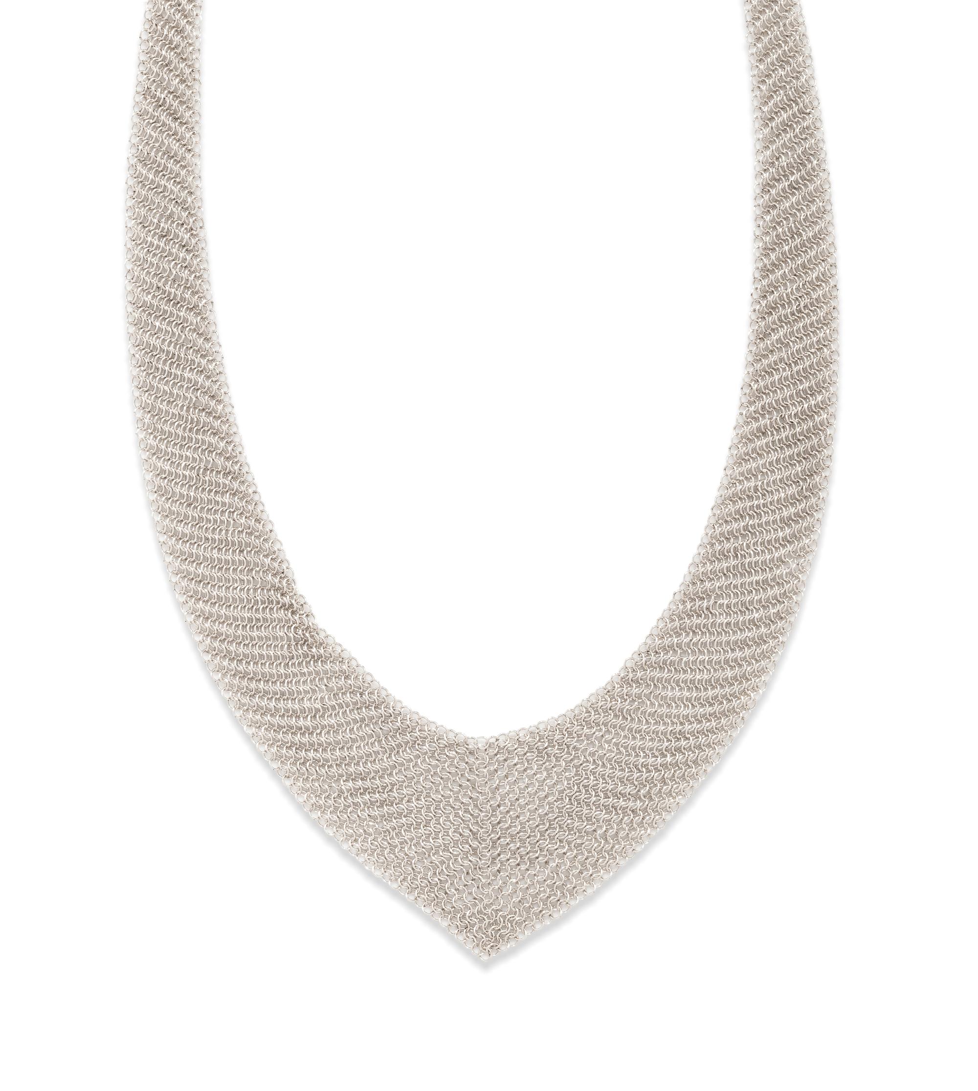 TIFFANY & CO., ELSA PERETTI, STERLING SILVER 'MESH SCARF' NECKLACE