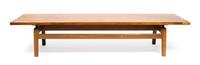 Three Walnut Low Tables The first: height 15 x length 72 x depth 21 inches. — JENS RISOM