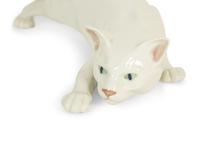 A Royal Copenhagen Porcelain Figure of a Crawling Cat