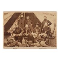[Custer, George A]. Gibson, James. Officers of General Andrew Porter's staff, May 20, 1862