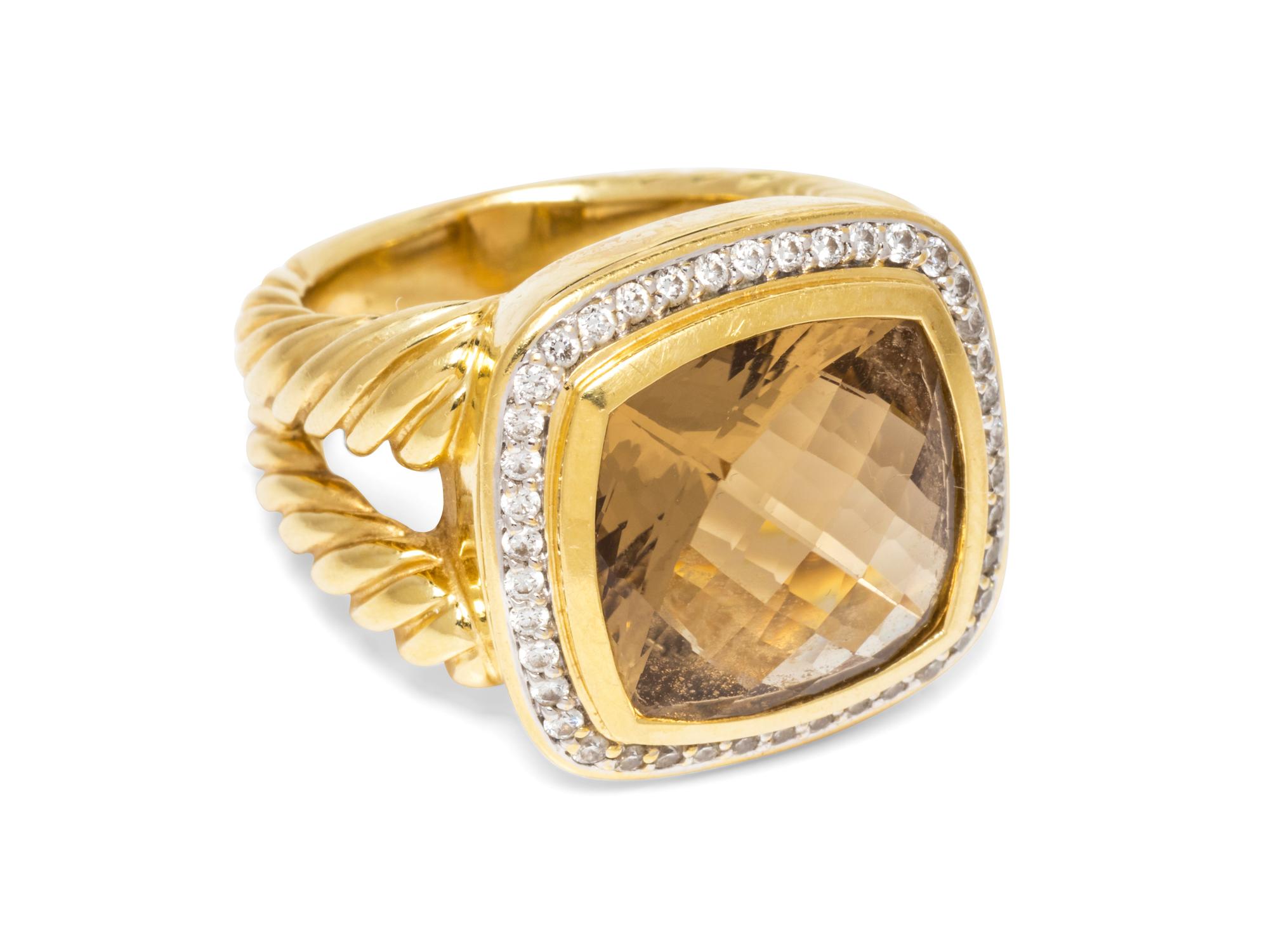 An 18 Karat Yellow Gold, Citrine and Diamond ‘Albion’ Ring,
