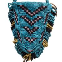 Blackfeet Beaded Hide Tab Pouch