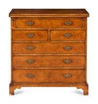 A Georgian Style Walnut Bachelor's Chest