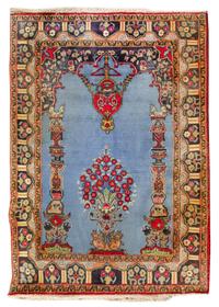 A Sino-Indian Wool Prayer Rug 4 feet 11 inches x 3 feet 6 3/4 inches. — 20TH CENTURY