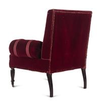 A French Cut-Velvet Upholstered Armchair