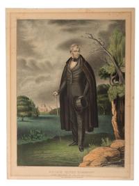 [HARRISON, William Henry]. Lithograph, sheet music, and other ephemera related to William Henry Harrison and the Whig party, comprising: