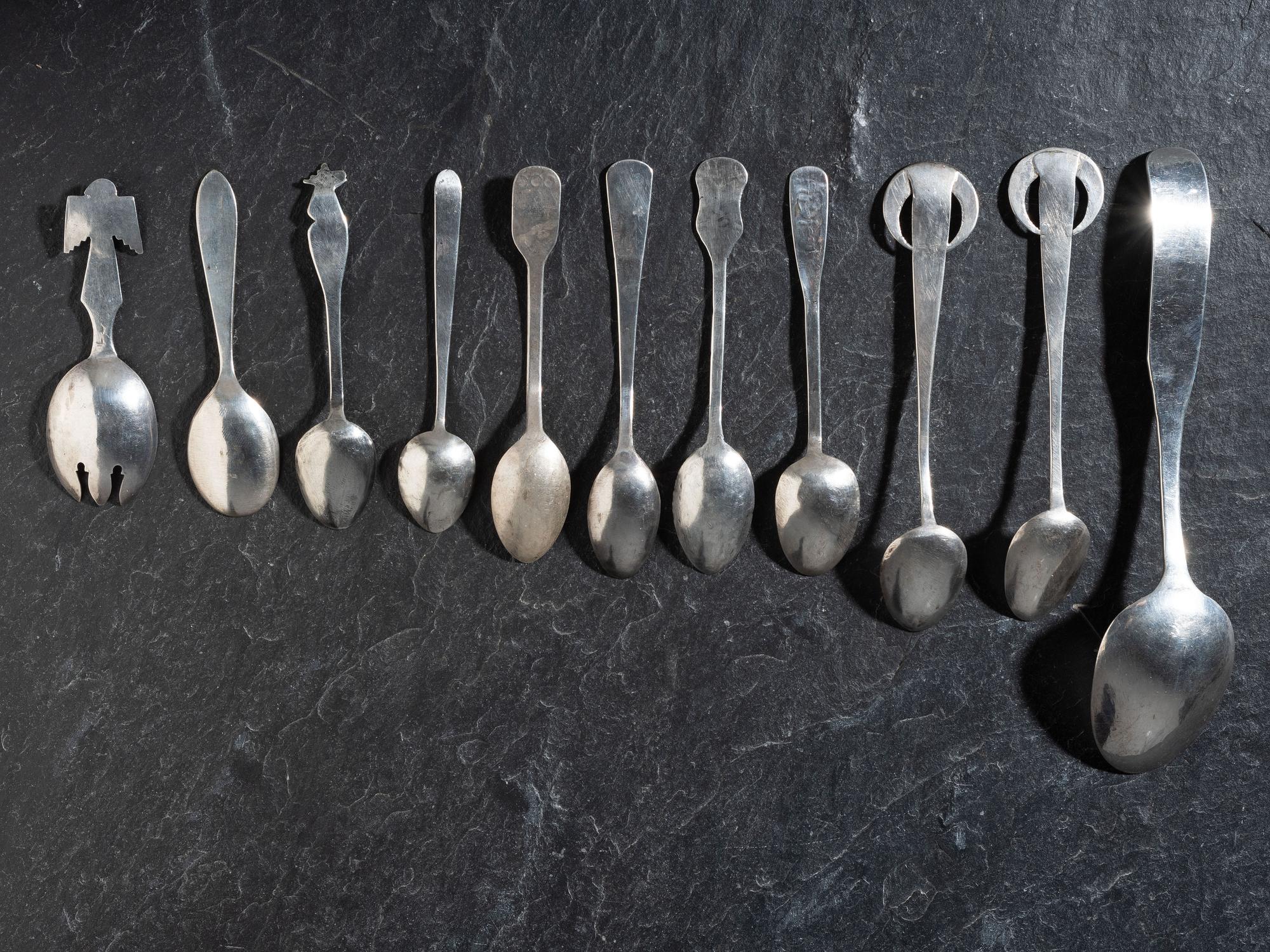Collection of Navajo Silver Spoons