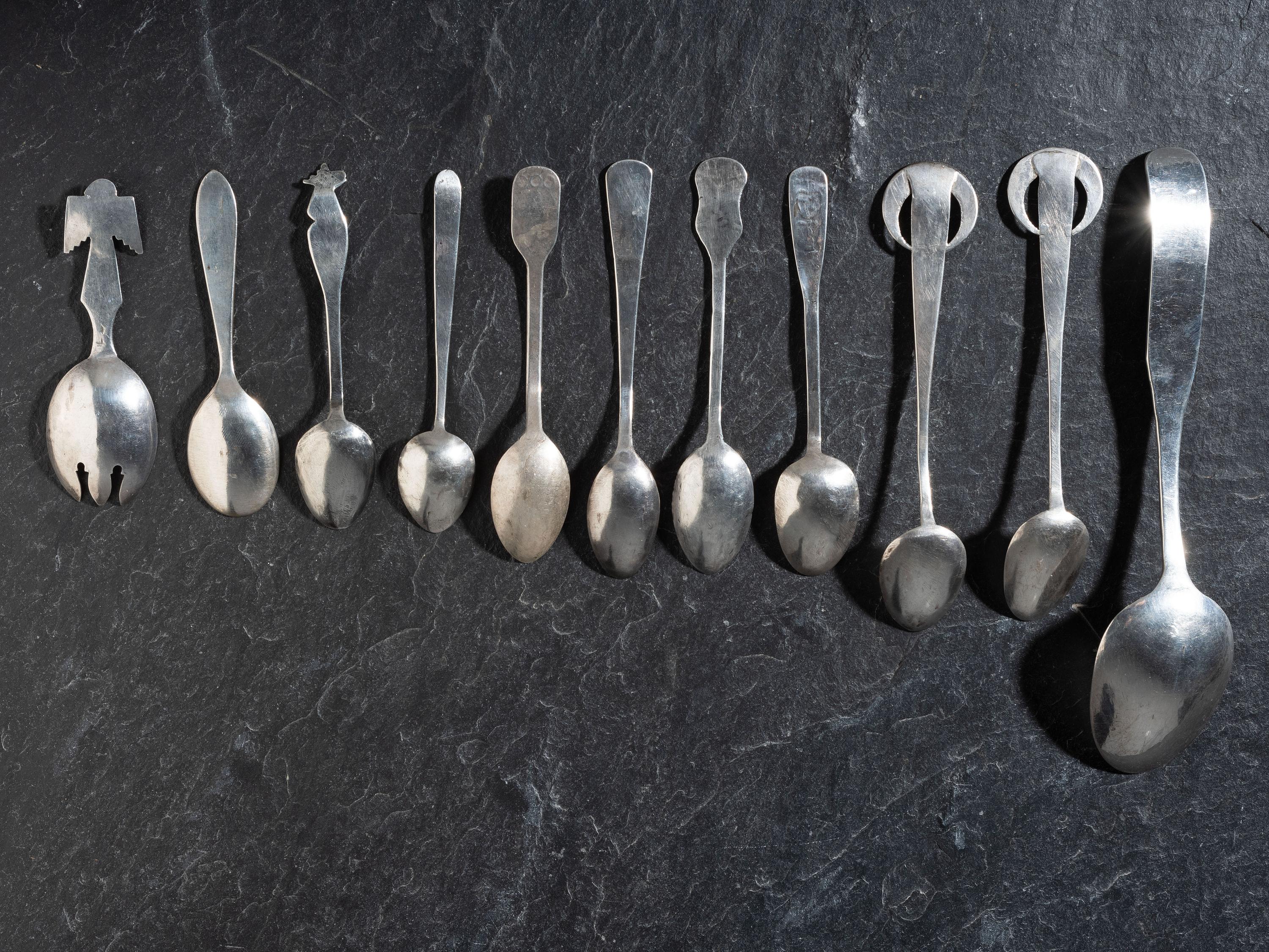 Collection of Navajo Silver Spoons