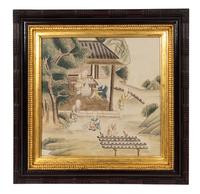 A Set of Four Chinese Export Watercolor Paintings