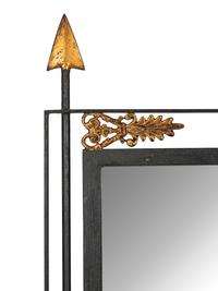 An Empire Style Parcel Gilt Metal Framed Mirror