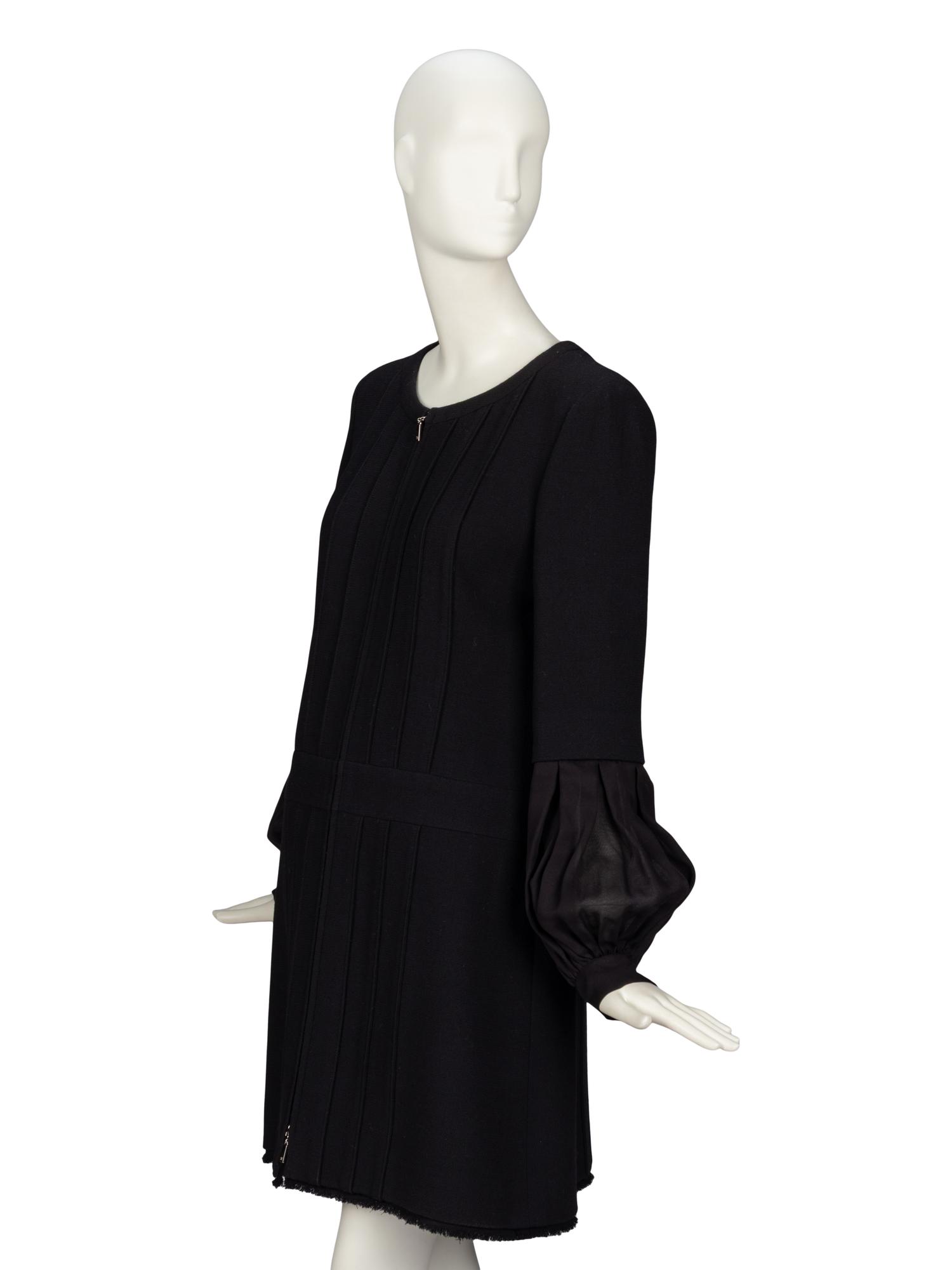 Chanel, Long Sleeve Wool Dress