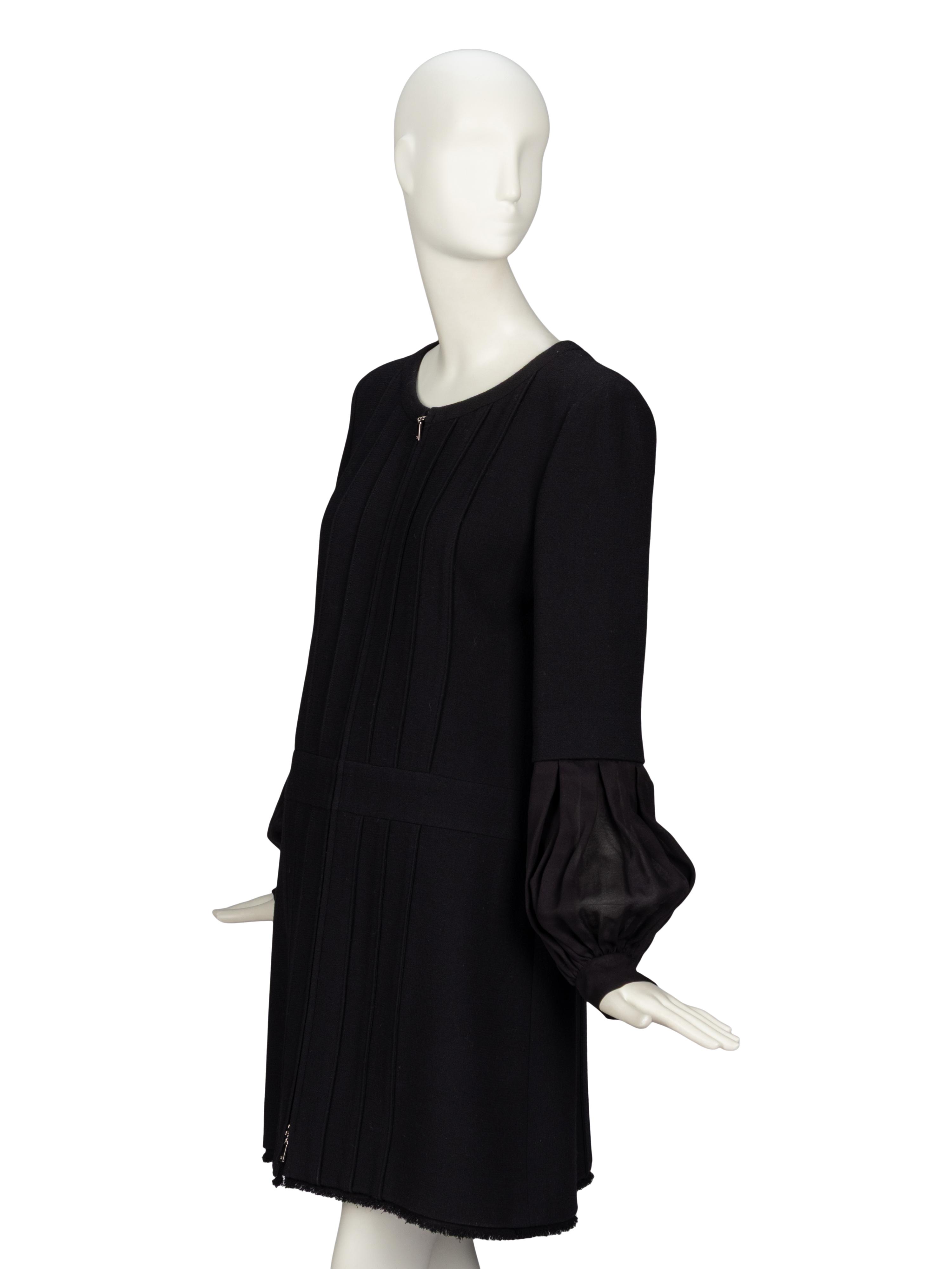 Chanel, Long Sleeve Wool Dress