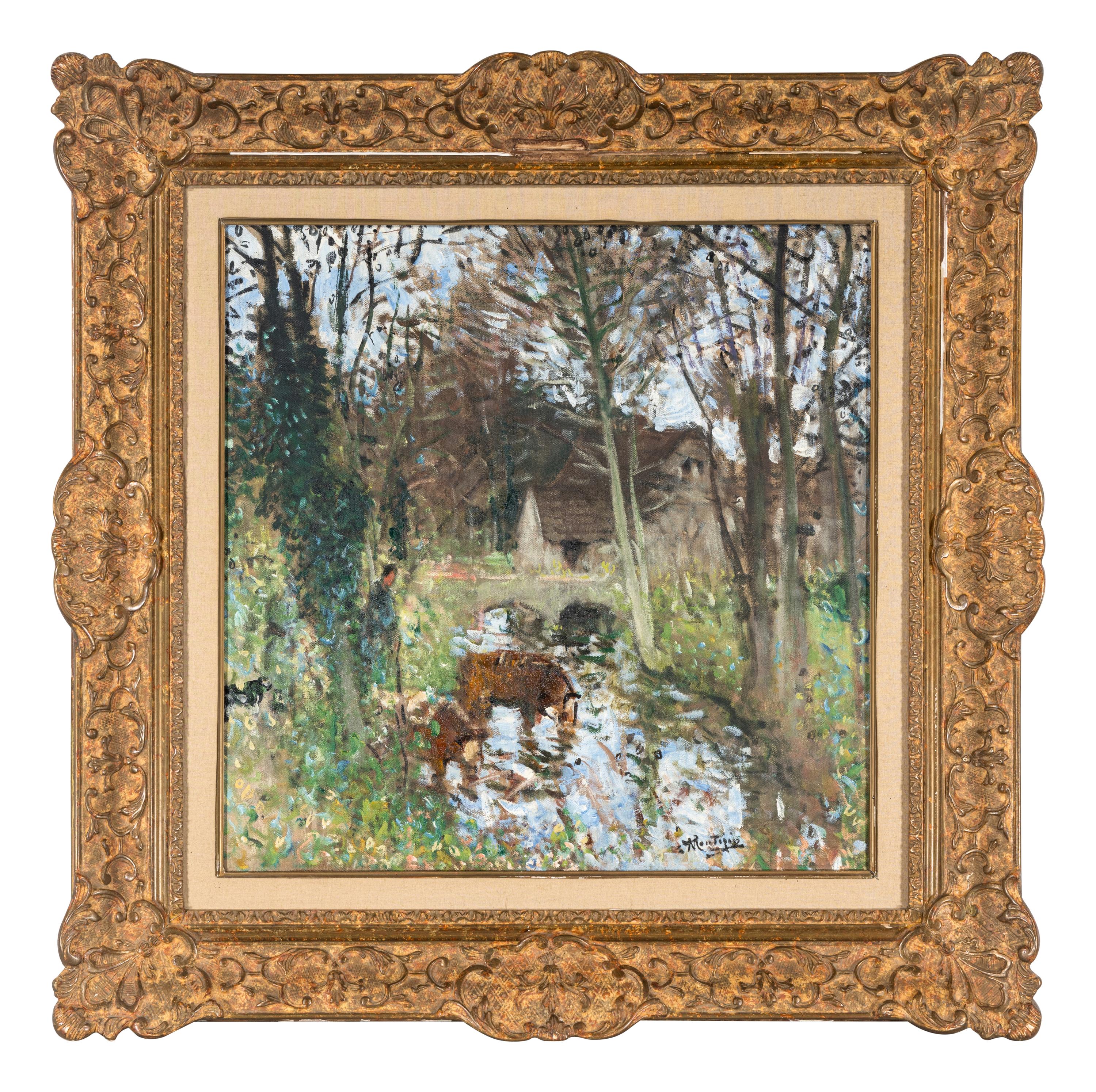 Au bord de la rivière, près du moulin