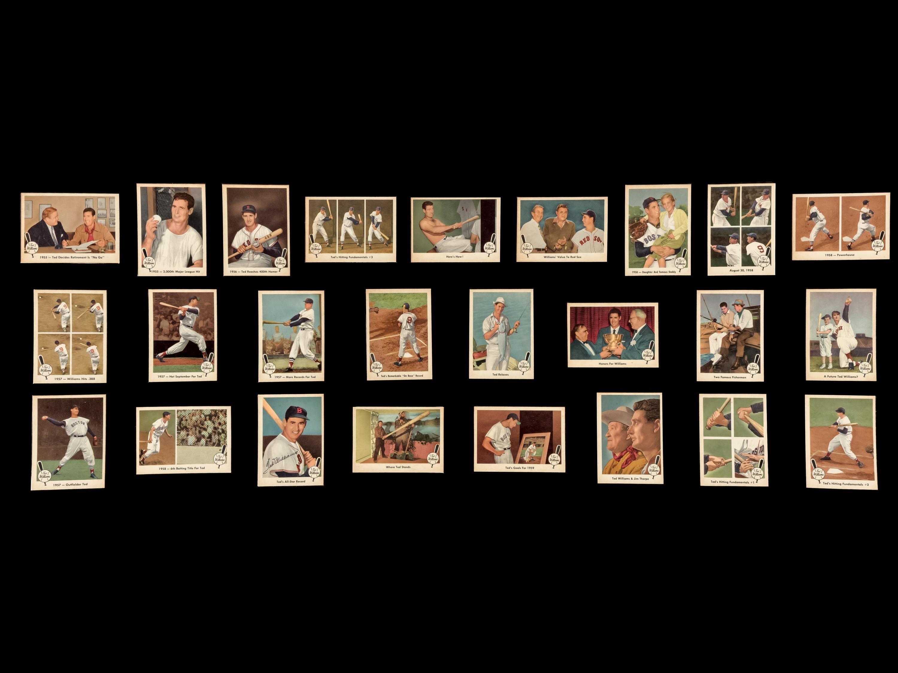 A Near Set of 1959 Fleer Ted Williams Baseball Cards (79/80)