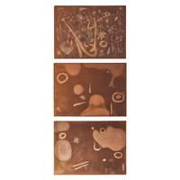 Joan Miró (Spanish, 1893–1983) Three original copper plates for La Main , 1947/1953