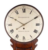 A Regency Figured Mahogany Wall Clock