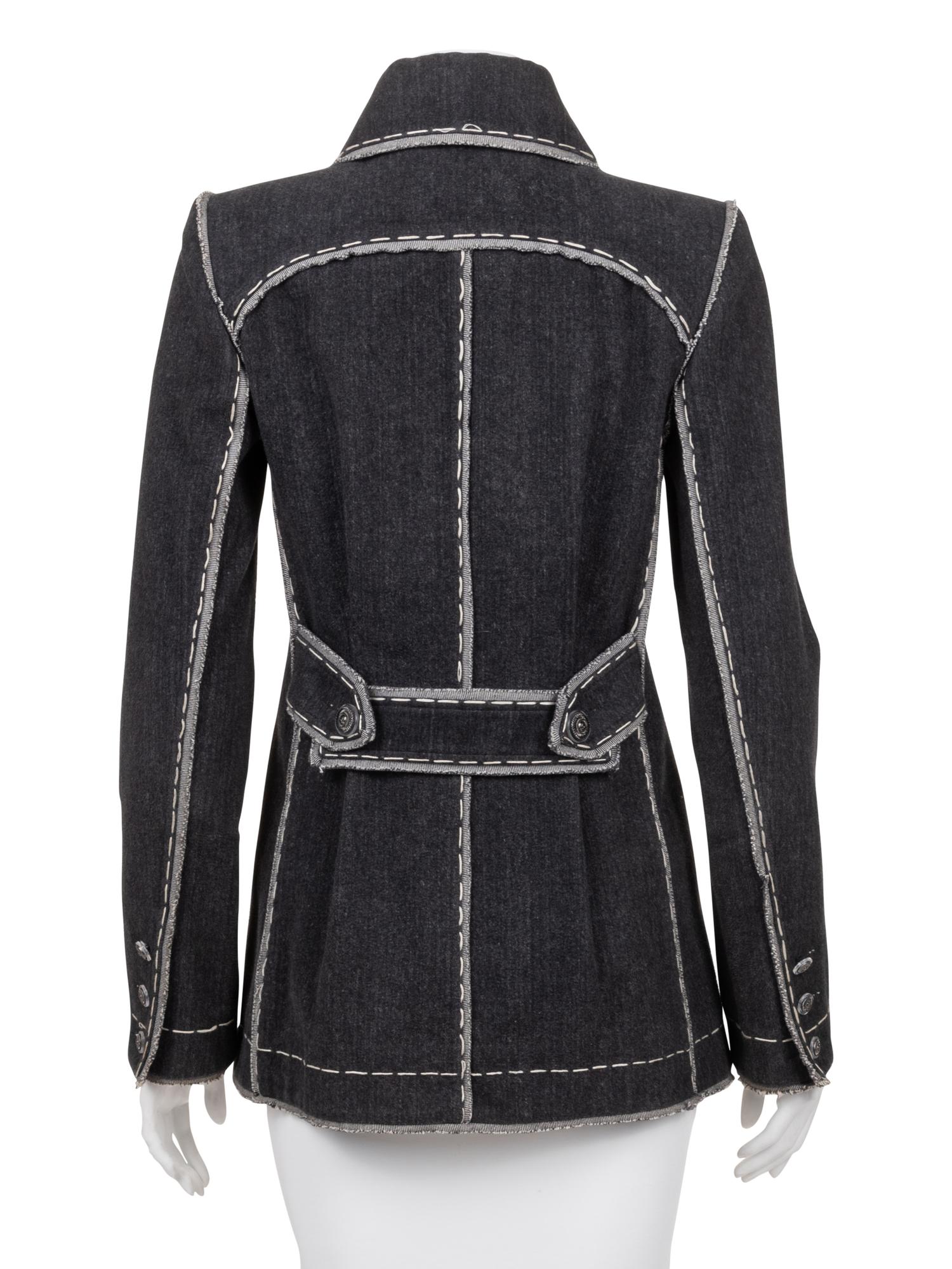 Chanel Denim Double Breasted Jacket, 2000-10s