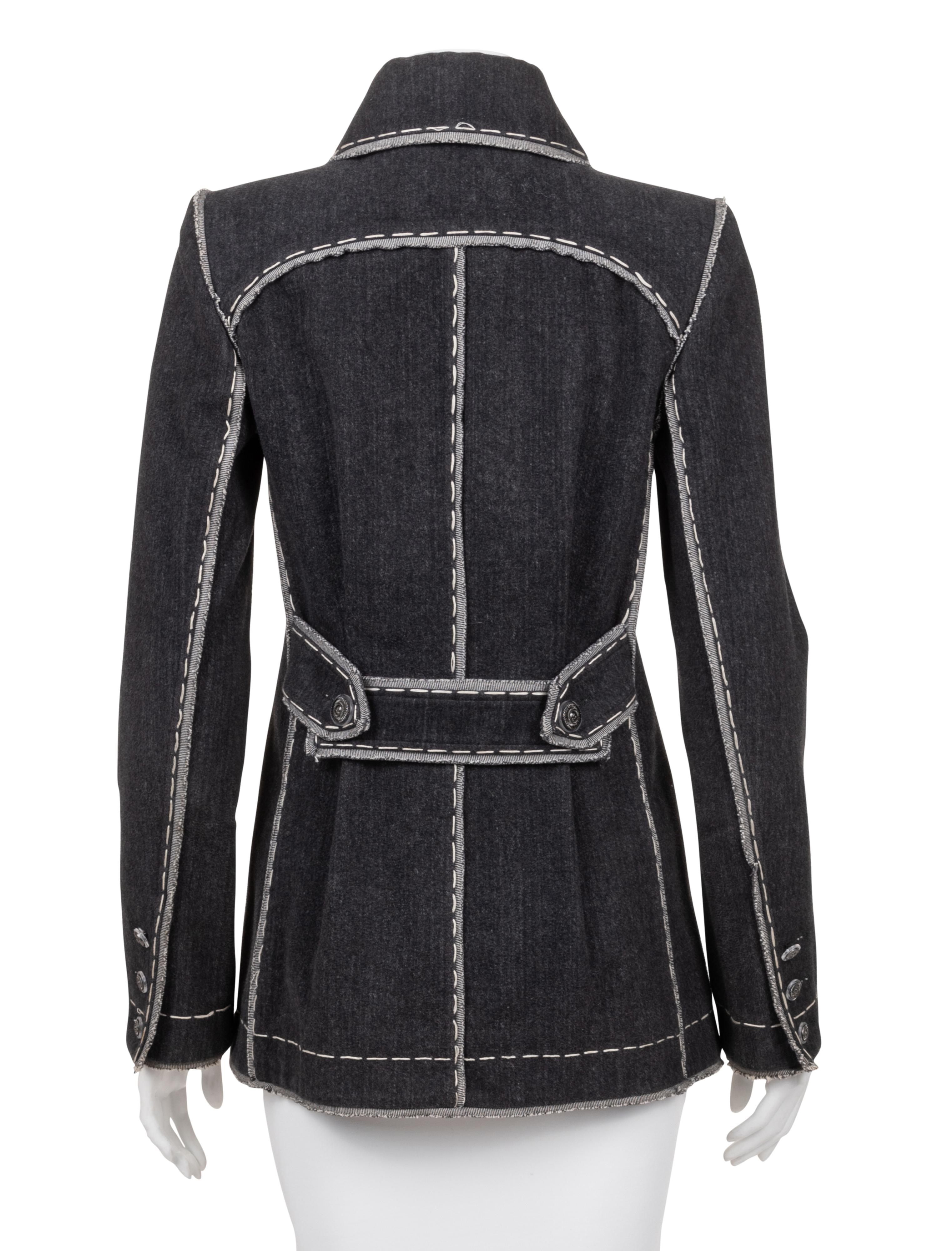 Chanel Denim Double Breasted Jacket, 2000-10s