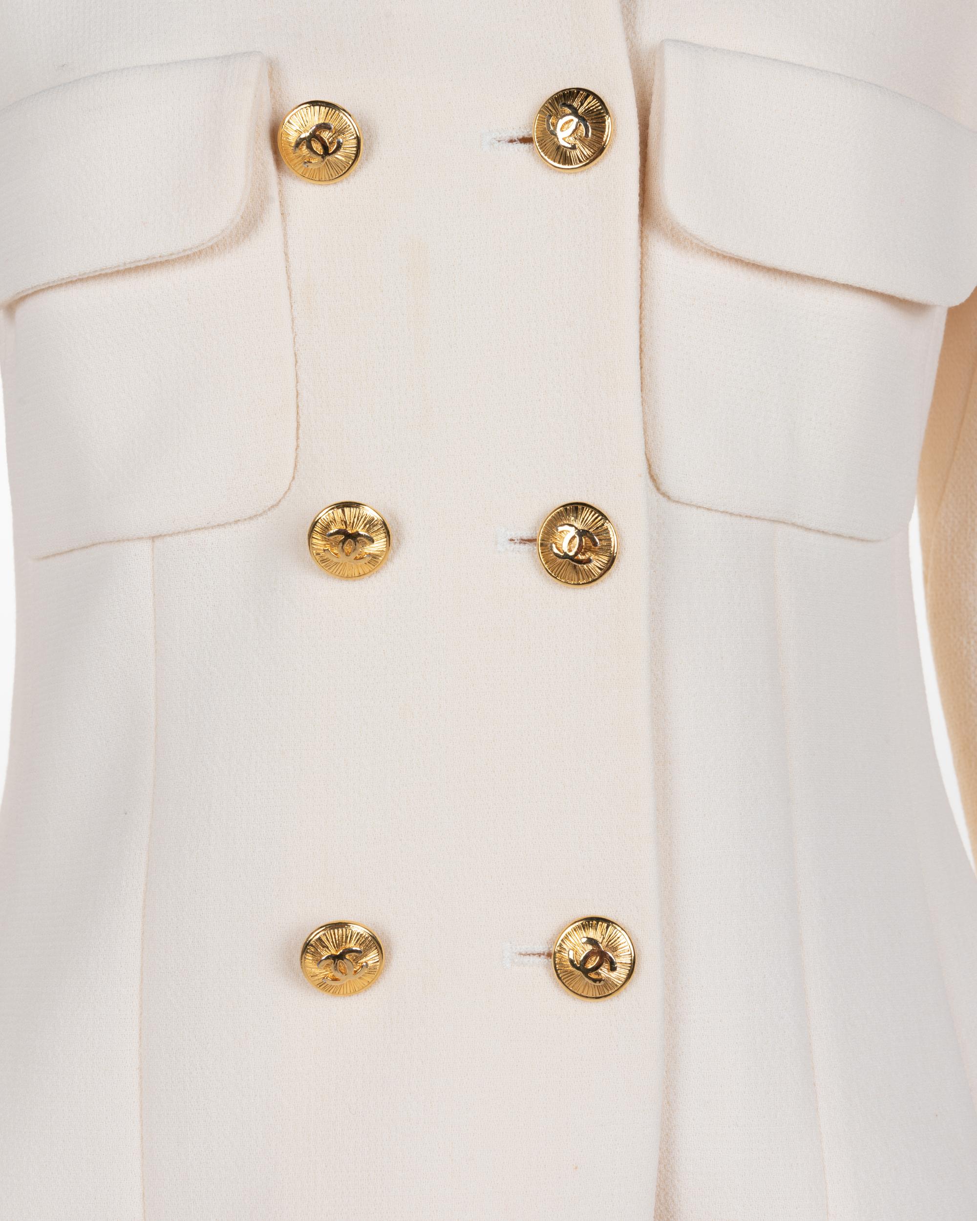 Two Chanel Cream Skirt Suits, 1990s