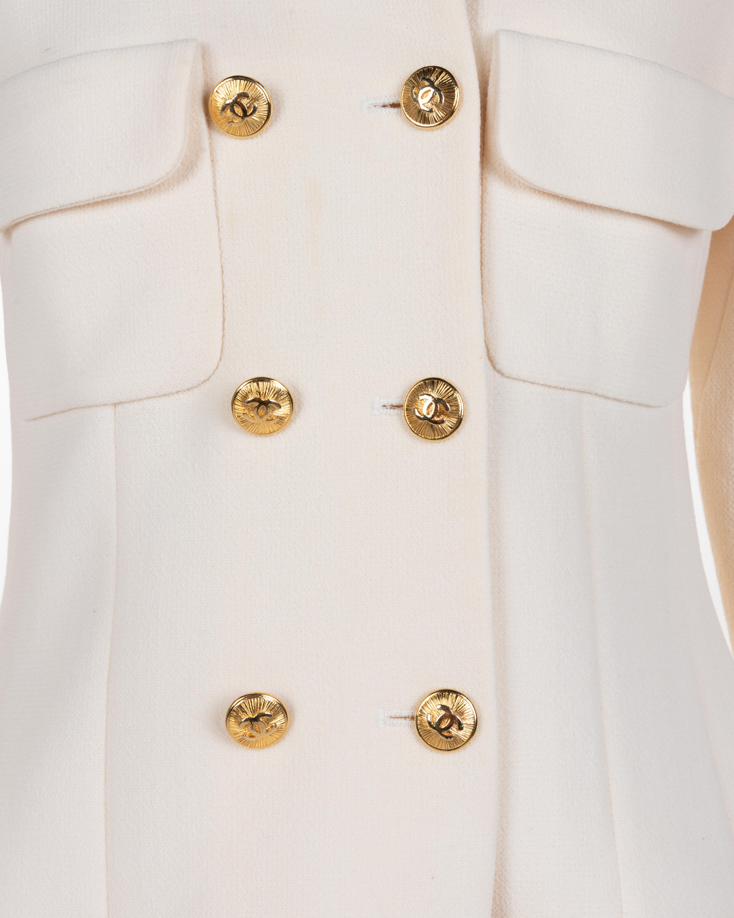 Two Chanel Cream Skirt Suits, 1990s