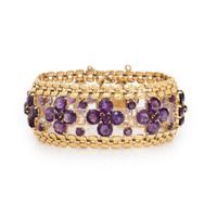AMETHYST AND YELLOW GOLD BRACELET