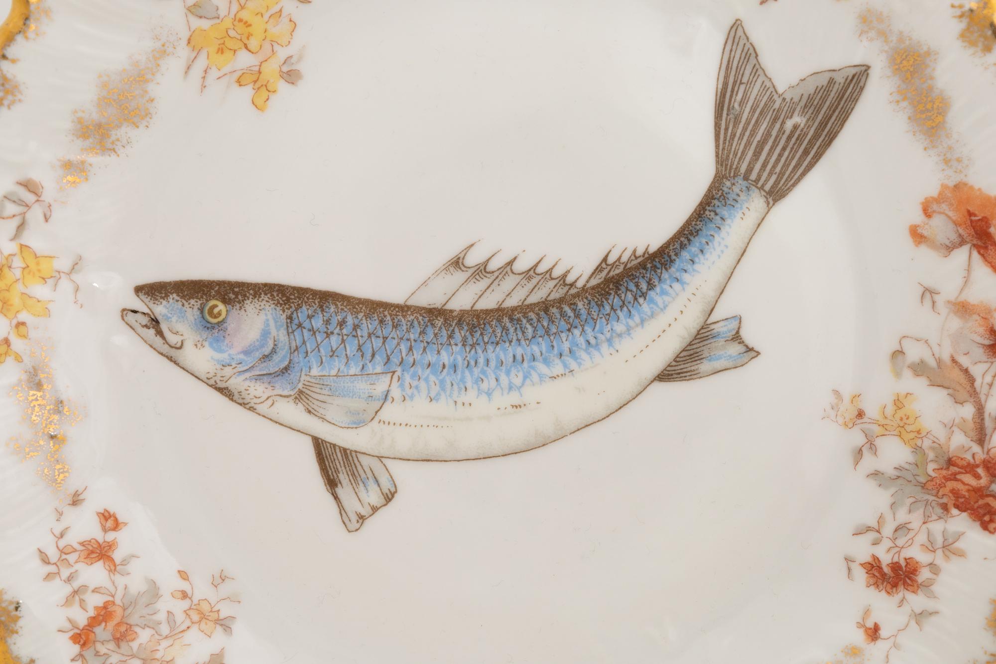 An Assembled Continental Porcelain Fish Service