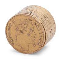 A Napoleon III Gold Coin Patch Box