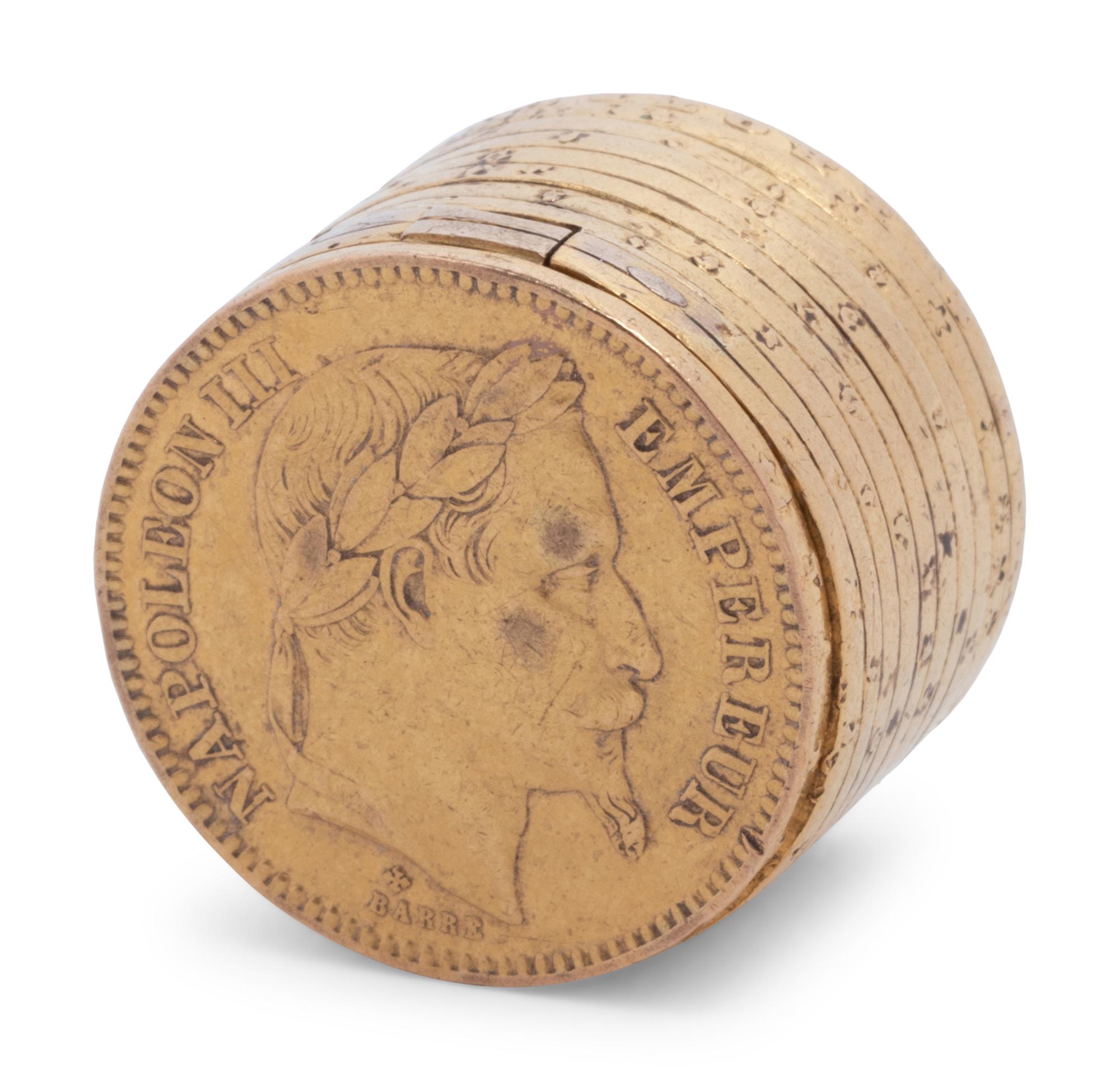 A Napoleon III Gold Coin Patch Box
