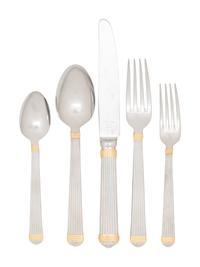 A Christian Dior Gaudron Stainless Steel Flatware Service