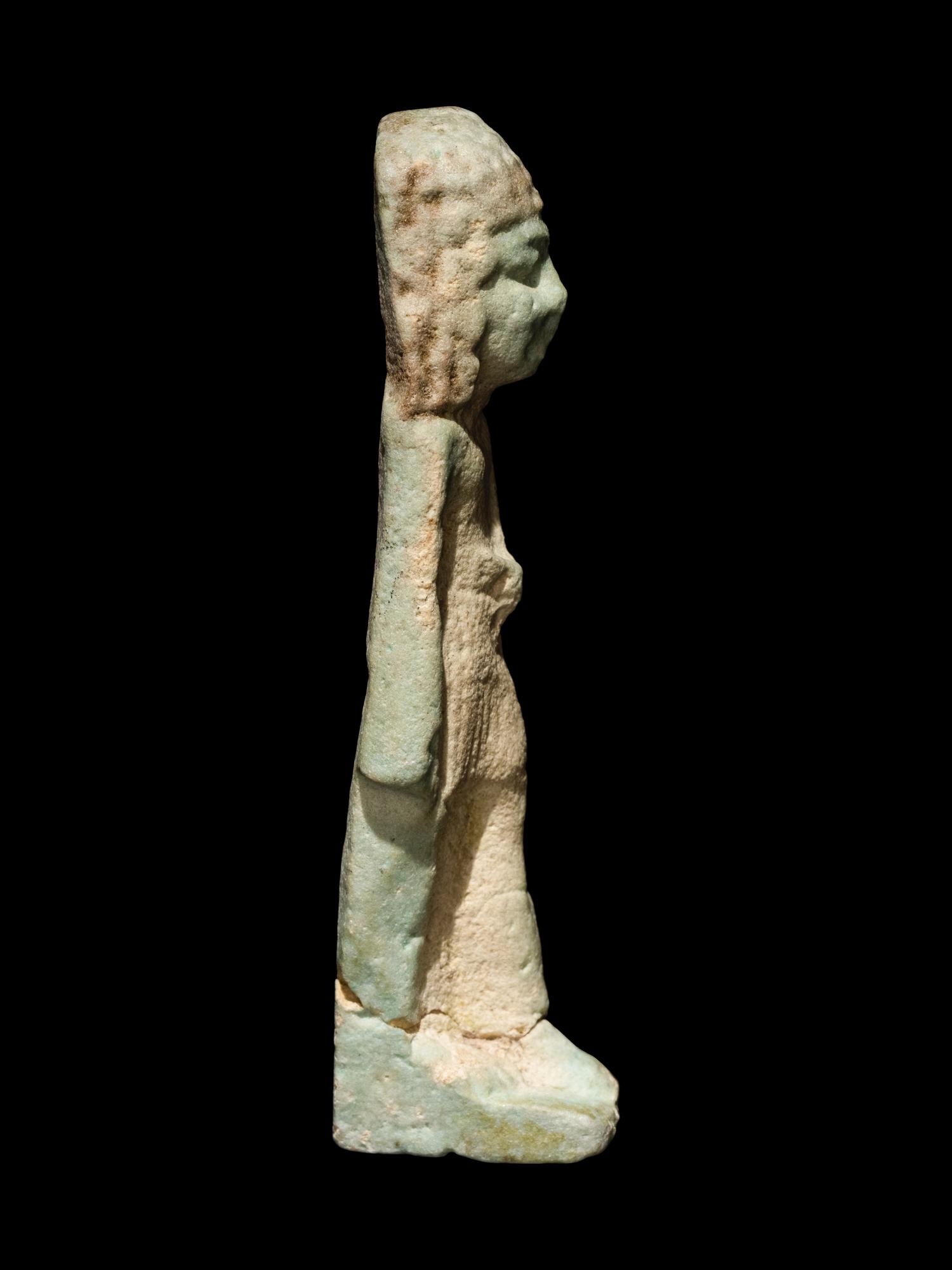 An Egyptian Faience Ushabti of an Overseer