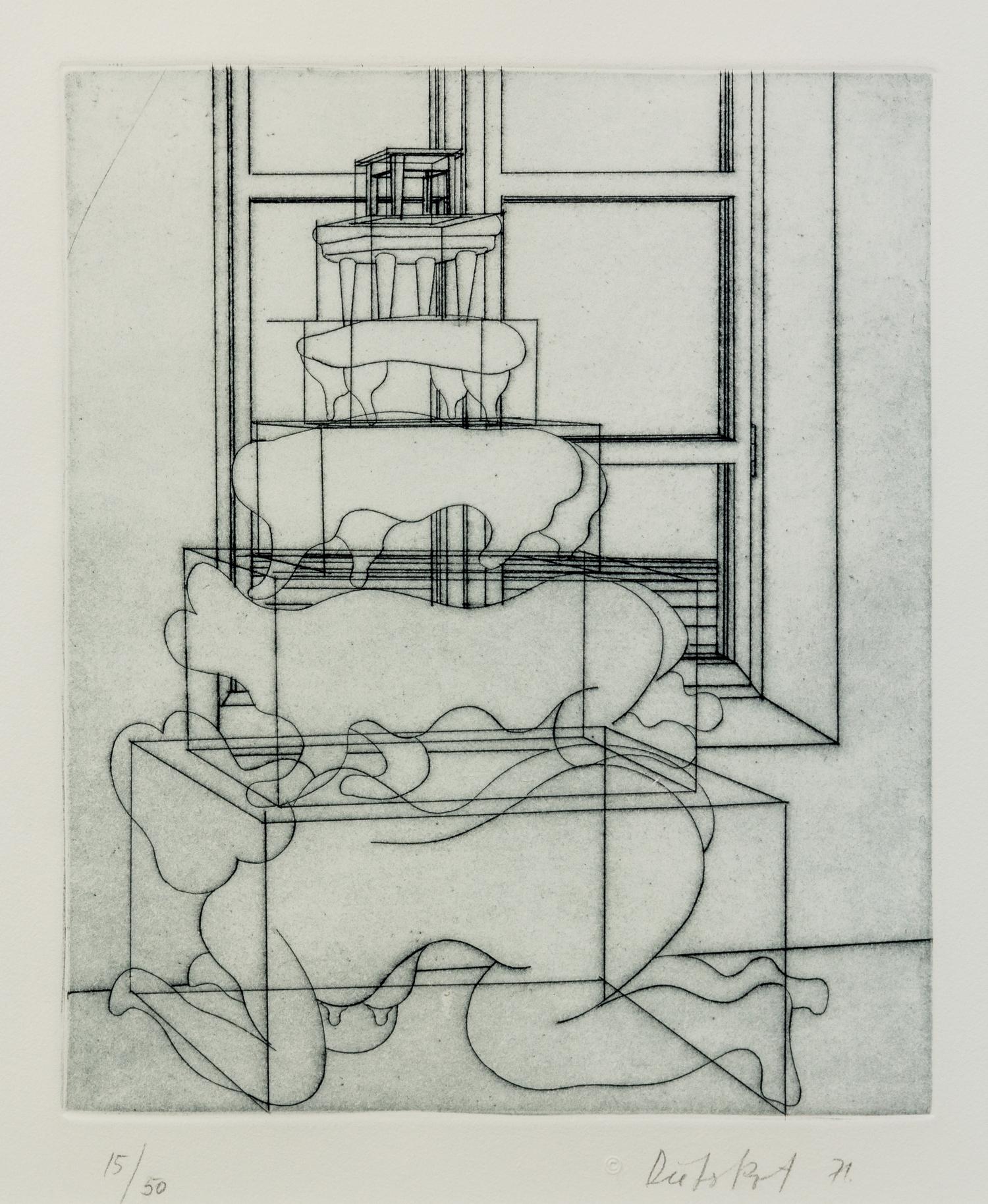 Dieter Roth, (German/Swiss, 1930–1998), Ein weiblicher Gedanke (A Feminine Thought), 1971 (suite of 2)