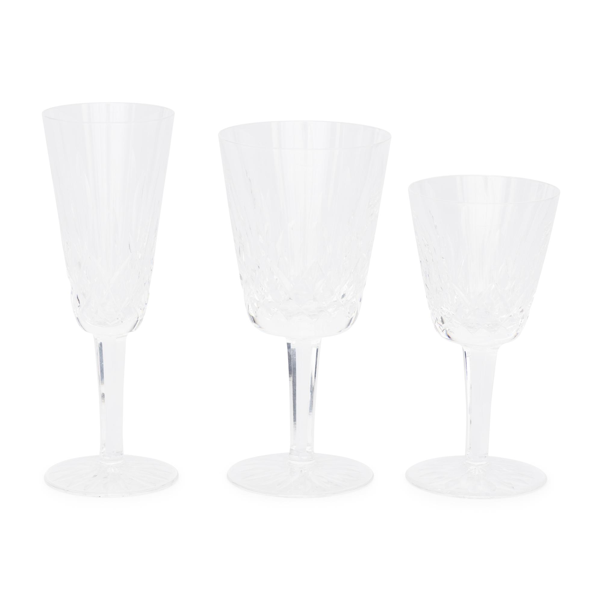 A Waterford Lismore Stemware Service