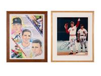 A Baseball's Greatest Feats Signed Autograph Print and Pete Rose / Steve Garvey Dual Signed 4,192 Large Format Photograph
