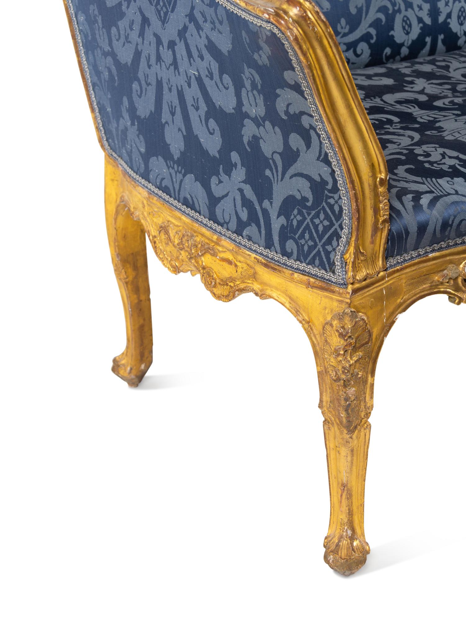 A Continental Giltwood Settee