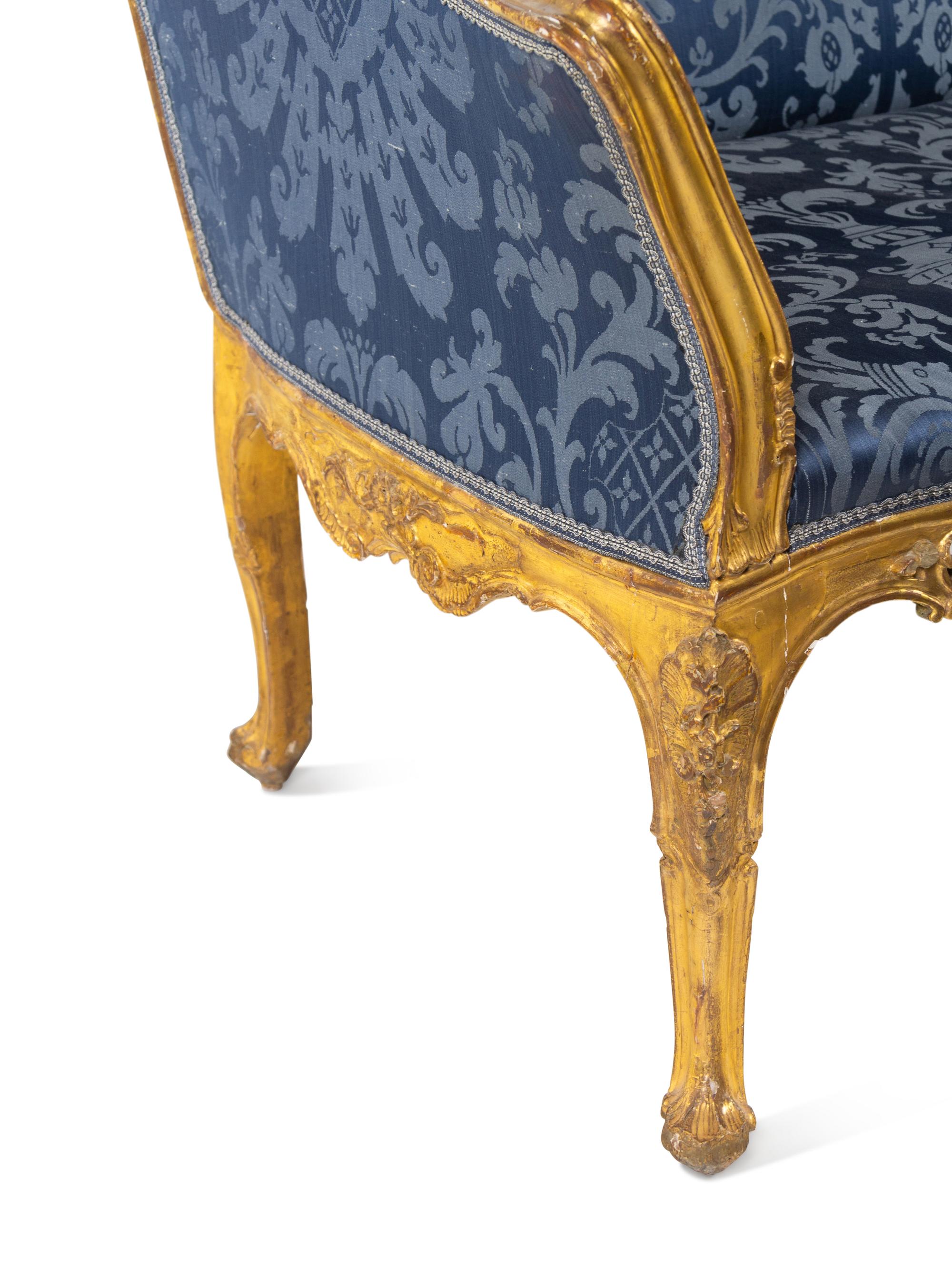 A Continental Giltwood Settee