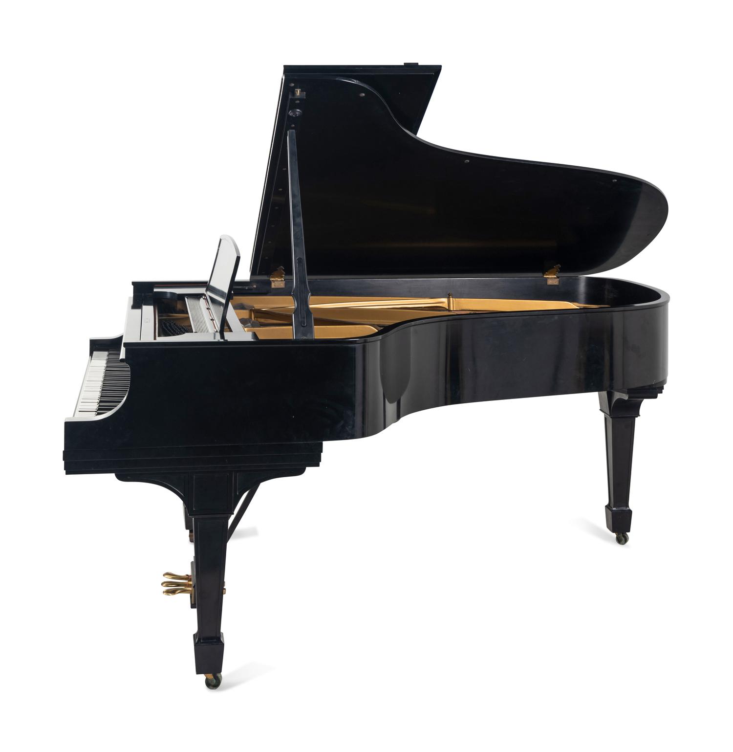 A Steinway and Sons Black Lacquer Grand Piano